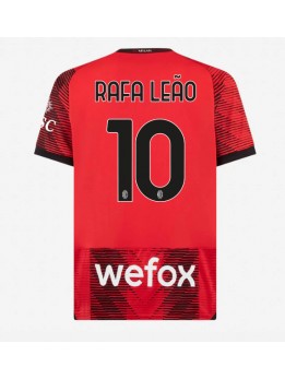 Moški Nogometna dresi replika AC Milan Rafael Leao #10 Domači 2023-24 Kratek rokav
